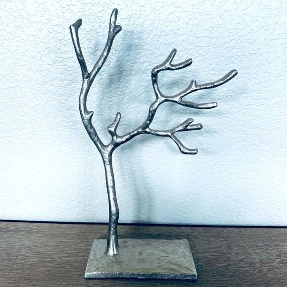 Threshold Silver Metal Jewelry Tree Display Stand - Picture 1 of 4